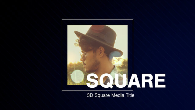 3D Square Media Title