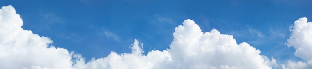 Fototapeta premium Soft smooth white clouds with pastel color of sky.For abstract background