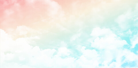 fantasy soft cloudy sky with pastel gradient color , nature abstract background