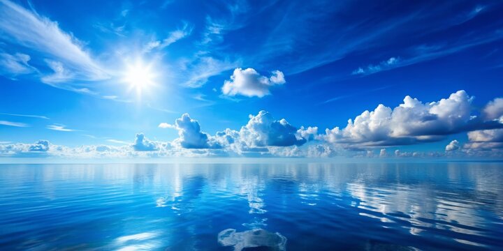Vibrant cloudless blue sky background with smooth, serene, and calming light blue hues, transitioning into a breathtaking clear sky, evoking feelings of tranquility and peace.