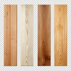 collection of 2x4 wood boards isolated on transparents