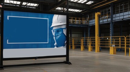 Safety advice signs for working in factories related to chemicals, aerosol, paint injections, plastics, pungent odors. You can add text, images, and topics to present.