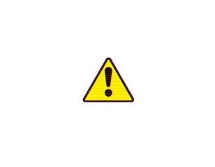 A yellow warning symbol with a glitch effect create with ai