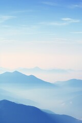 Fototapeta premium Serene landscapes with mountains and clear blue skies on sunny days.