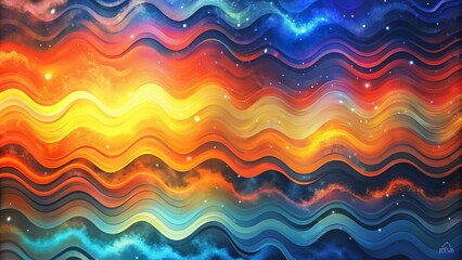 Abstract Waves with Gradient Colors Background