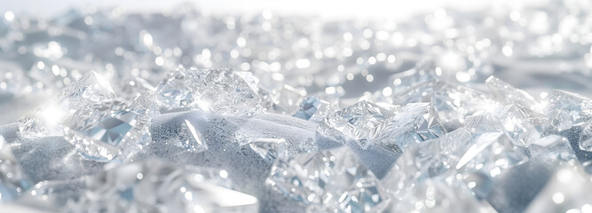 ice crystals macro; white backgroud made of iced structure; luxury like a diamond texture; widescreen backdrop; shiny empty backdrop; copy space
