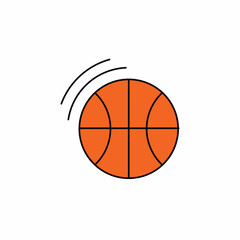 basketball ball sport icon ilustration education