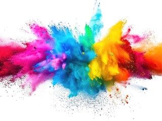 Fototapeta premium Powder explosion on white