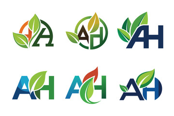 Home care letter logo design vector art illustration