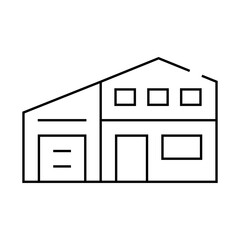 living house line icon vector. living house sign. isolated contour symbol black illustration