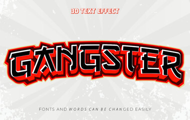 Gangstar 3d editable text effect style