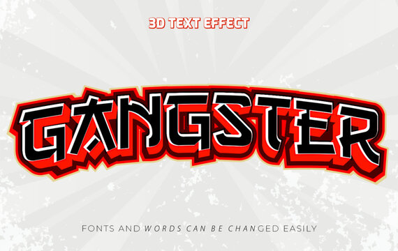 Gangstar 3d editable text effect style