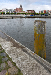 Harbour and baollard. City of Barth. Die Bodden. Mecklenburg Vorpommern. East germany. Baltic sea coast.
