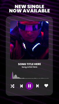 Story Format Music Player Promo Template