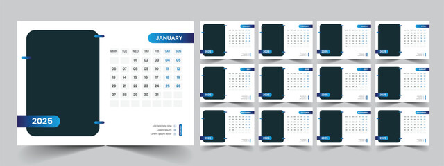 Desk Calendar Template 2025