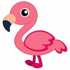 Flamingo isolated on white, flamingo vector illustration, bird on a branch vector art, flamingo silhouette, bird vector icon, flamingo on a branch vector, eps, flamingo on a branch cartoon