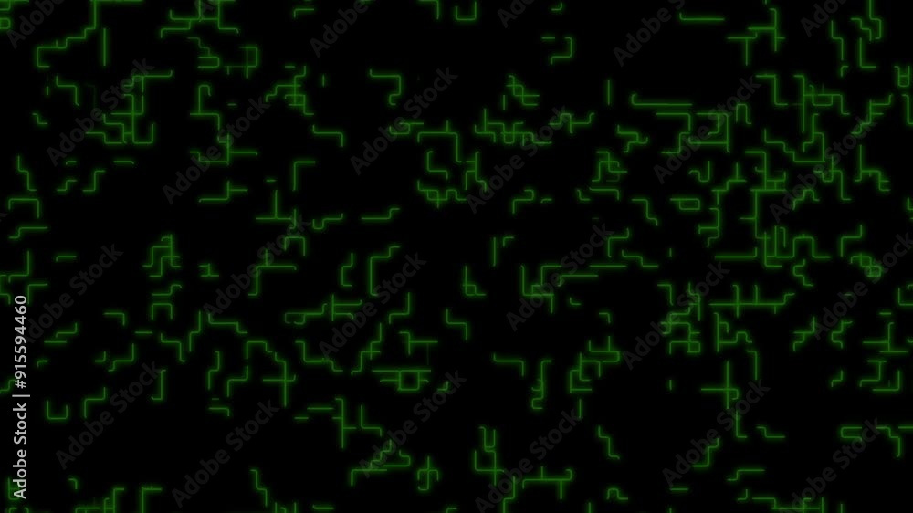 Poster small animation green line abstract background