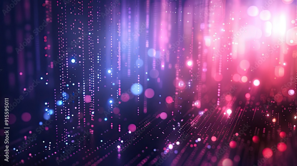 Poster vibrant abstract background with colorful light trails and bokeh effects, perfect for modern designs