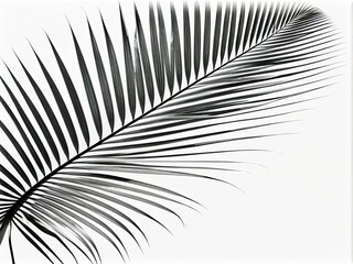 Palm Leaf Black and White Minimalist.