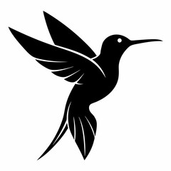 Hummingbird isolated on white, hummingbird vector illustration, bird on a branch vector art, hummingbird silhouette, bird vector icon, hummingbird on a branch line art, eps, hummingbird on a branch ca