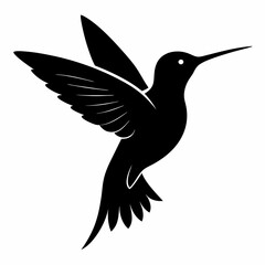 Hummingbird isolated on white, hummingbird vector illustration, bird on a branch vector art, hummingbird silhouette, bird vector icon, hummingbird on a branch line art, eps, hummingbird on a branch ca