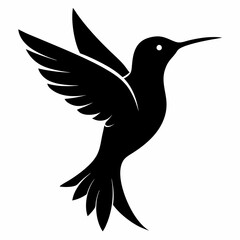 Hummingbird isolated on white, hummingbird vector illustration, bird on a branch vector art, hummingbird silhouette, bird vector icon, hummingbird on a branch line art, eps, hummingbird on a branch ca