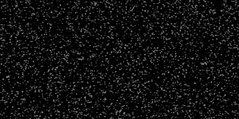 Abstract Chaotic black star bokeh on and isolated black background. starry sky. black spots on white background, black drops and spots.