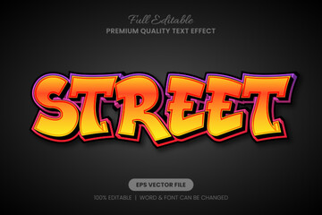 Street Graffiti Gradient Editable Text Effect, Font Graphic Style