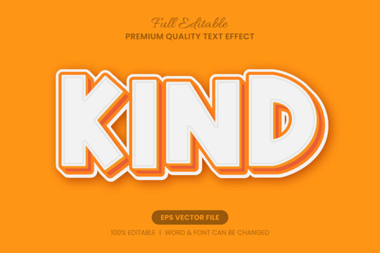Kind Cartoon Editable Text Effect, Font Graphic Style