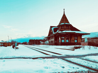 An old station in a city.