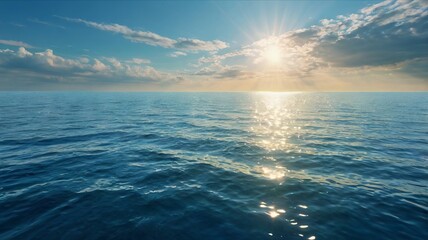 Fototapeta premium A Serene View of Softly Rolling Ocean Waves