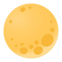 full moon with crater illustration 