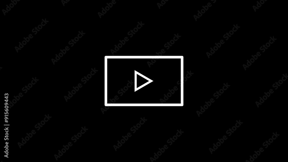 Poster video play and pause button display concept ,video frame concept