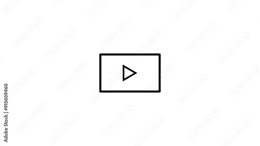 Poster video play and pause button display concept ,video frame concept