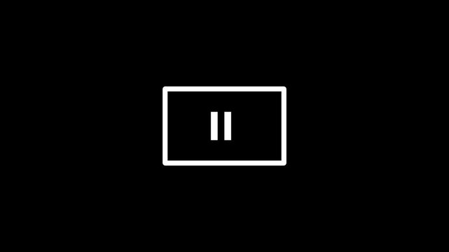 video play and pause button display concept ,video frame concept