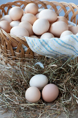 Farm fresh organic free range eggs.