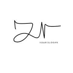 Zv Initial signature logo vector design
