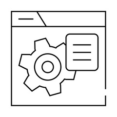 working internet advertising line icon vector. working internet advertising sign. isolated contour symbol black illustration