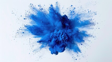 Vibrant Blue Powder Explosion Abstract..