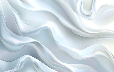 Obraz premium Abstract white background with wave vector line art for design banner, website header and presentation. Vector illustration. Simple light grey soft wavy lines background with copy space -