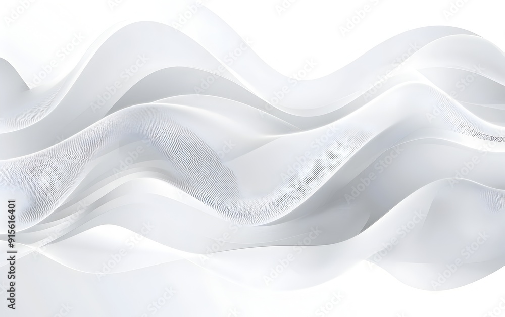 Poster abstract white background with soft waves for design, vector illustration. white background. grey an