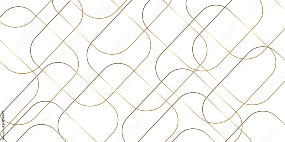 Poster mondrian style of diagonal square pattern vector. design geometric tile gold on black background. mo