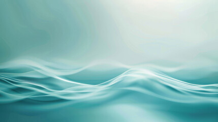Fototapeta premium Light Abstract Teal Background with Flowing Movement, Generative AI Illustration