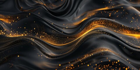 Abstract background with books and black abstract background with golden lines.