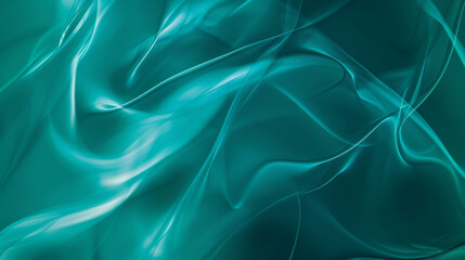 Obraz premium Abstract Teal Background with Flowing Movement, Generative AI Illustration