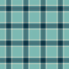 Female texture background seamless, picture plaid check pattern. Quilt fabric textile vector tartan in cyan and pastel colors.