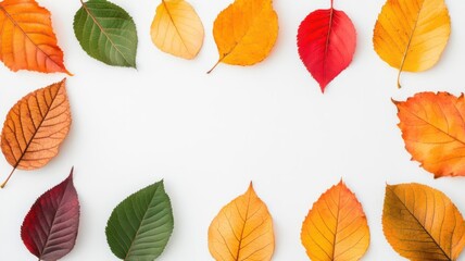 Obraz premium Autumn leaves in various colors