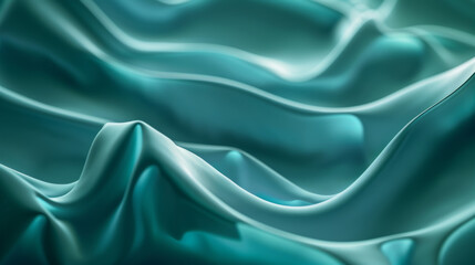 Obraz premium Abstract Teal Background with Flowing Movement, Generative AI Illustration