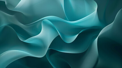Fototapeta premium Abstract Teal Background with Flowing Movement, Generative AI Illustration