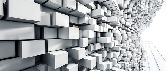 Abstract 3D Cube Structure.